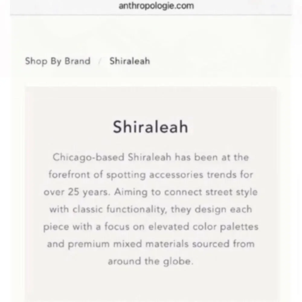 Anthropologie nwt shiraleah
